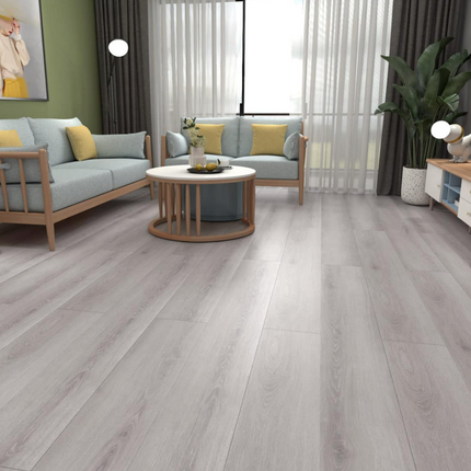 Flooring 12.0mm Laminate Silver Grey